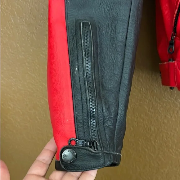 Red and Black Bomber Jacket with Racing Design with the pants - Picture 5 of 12